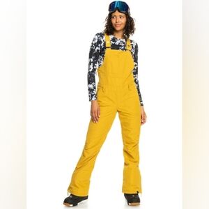 Roxy Rideout Bib Snow Pant honey Medium New With Tags